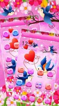 Cute Love Birds theme and Live wallpaper screenshot 3