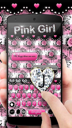 Rose Pink Diamonds Girl Theme 1 تصوير الشاشة