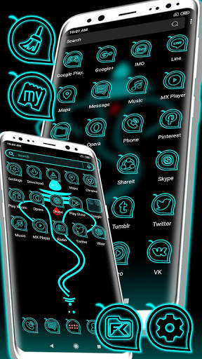 Ganesh Ji Neon Launcher Theme screenshot 3