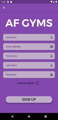 AF Live Gym Usage App screenshot 2
