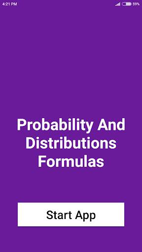 Probability And Distributions Formulas скриншот 1