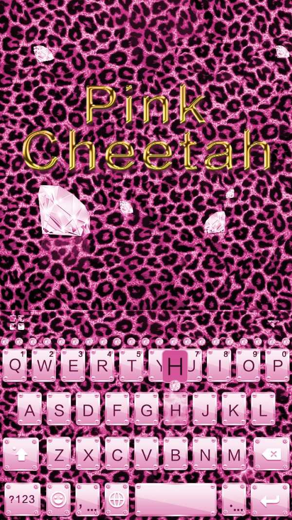 Pink Cheetah ? Keyboard Theme screenshot 1
