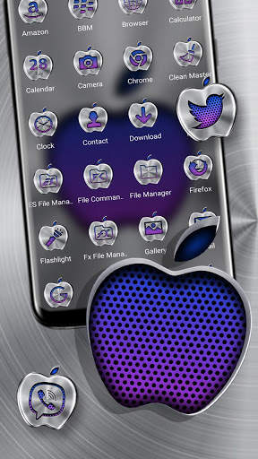 Metallic Apple Launcher Theme screenshot 2