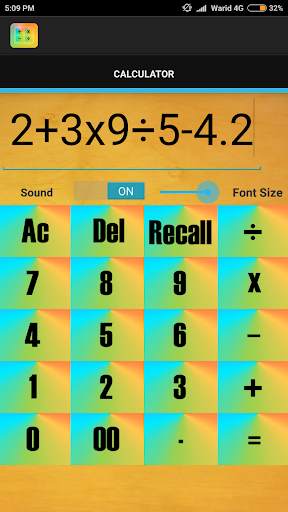 Recall Musical Calculator screenshot 1