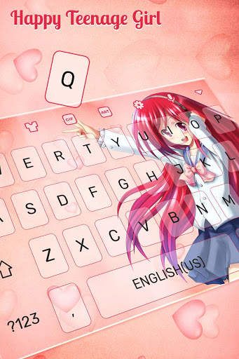 Happy Teenage Girl Keyboard screenshot 2