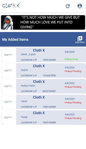 Cloth X - A Cloth Donation App screenshot 5