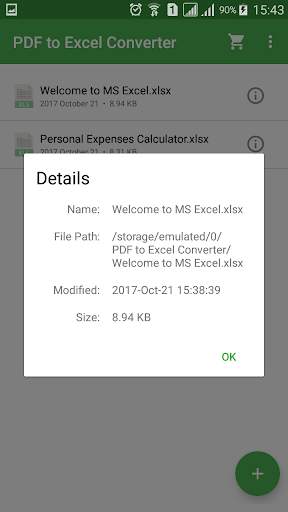 PDF to Excel Converter screenshot 5