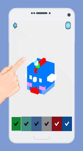 how to Coloring 3D unicorn by numbers pixel art screenshot 6