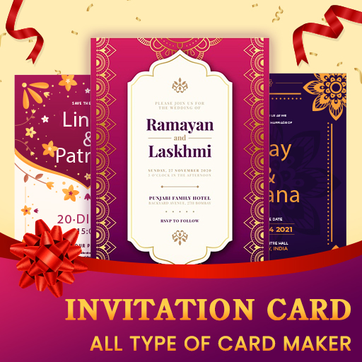 Digital Invitation Card Maker-Greeting Card Maker أيقونة