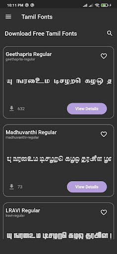 Tamil Fonts screenshot 2
