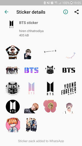 WAStickerApps -BTS kpop Stickers for Whatsapp screenshot 3