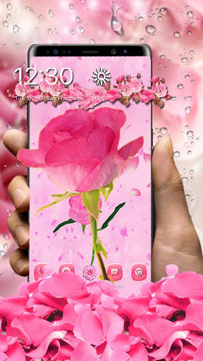 Tema mawar merah muda screenshot 2