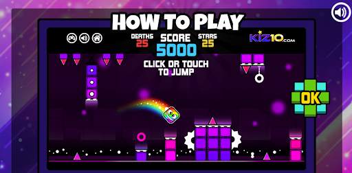 Geometry Neon Dash Rainbow скриншот 2
