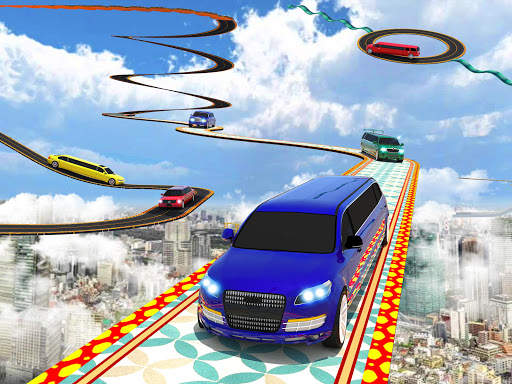 Fast Car Racing Stunt Master: Limo Downhill Action screenshot 7