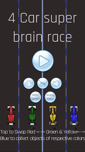 4 Car super Brain race screenshot 1