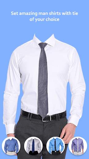 Man Shirt with Tie Photo Editor screenshot 2