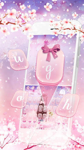 Cute Pink Princess Girl Keyboard Theme screenshot 2