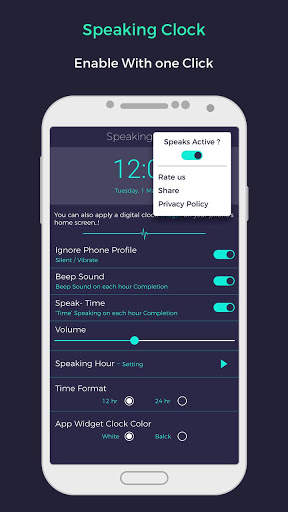 Speaking Clock - Digital Clock screenshot 3