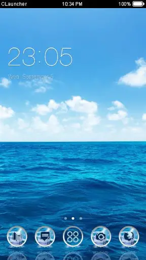 Blue Water Theme C Launcher screenshot 1