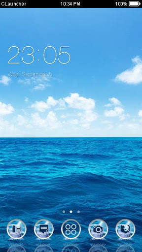 Blue Water Theme C Launcher screenshot 1