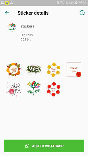 Thank you stickers for WhatsApp screenshot 2