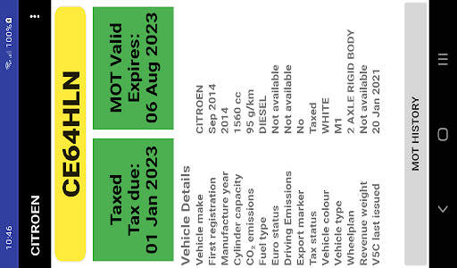 MOT History ROAD TAX Car Check screenshot 10