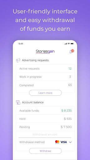 Storiesgain — make money with  स्क्रीनशॉट 3
