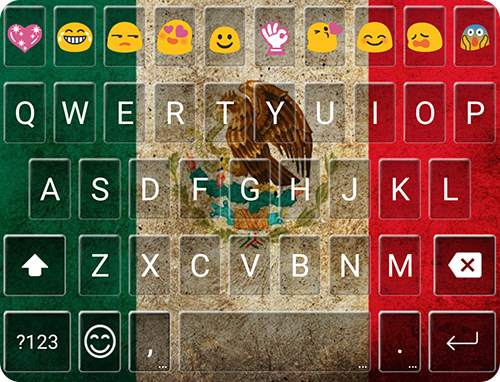 Emoji Keyboard Mexico Theme screenshot 5