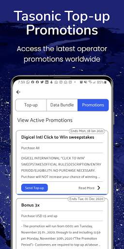 Tasonic Top-up: Worldwide Mobile Recharge screenshot 6