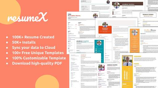 ResumeX: cv resume maker app screenshot 1