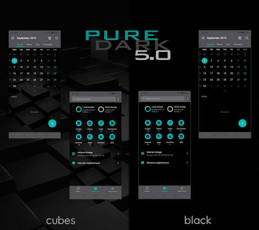 [EMUI 9.1]Pure Dark 5.0 Theme screenshot 5