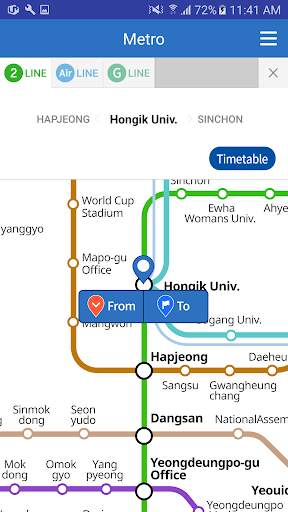 Korea Subway Bus screenshot 1