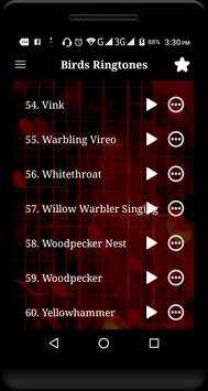 Birds Ringtones स्क्रीनशॉट 4