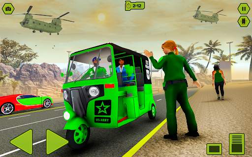 Auto Rickshaw Games 2021 :Army Taxi Game 2021 screenshot 2