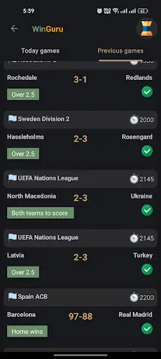 WinGuru Betting Tips screenshot 2