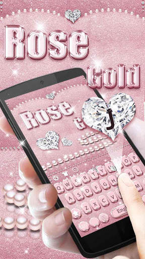 Rose Gold Keyboard Theme screenshot 2