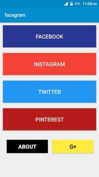 Facegram (All Social Network in one) screenshot 1