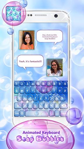 Animated Keyboard Soap Bubbles screenshot 2