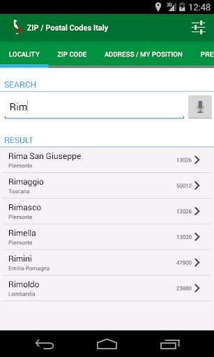 ZIP / Postal Codes Italy screenshot 1