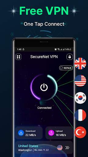 SecureNet VPN - Safer VPN screenshot 1