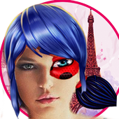 ladybug style camera sticker أيقونة