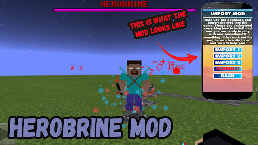 Herobrine Mod For Minecraft PE screenshot 2