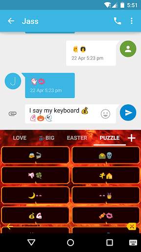 Fire Emoji Keyboard Theme screenshot 4