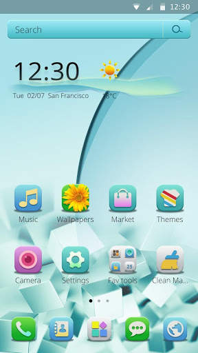 Parallel World Minimalist Blue Ice Cube Theme screenshot 1