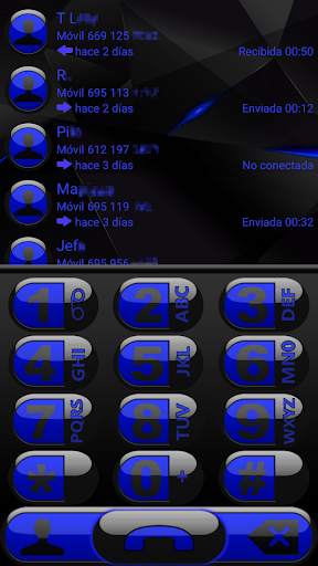 THEME FUTURA BLUE EXDIALER screenshot 1