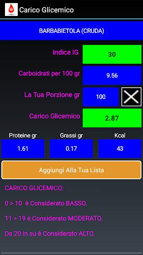 Indice & Carico Glicemico Lite screenshot 4