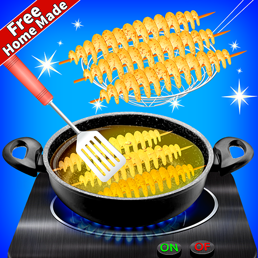 Crispy Spiral Fries Home Recipe- Fast Food Cooking icon