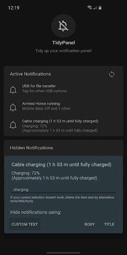 TidyPanel (Notifications Blocker & Cleaner) screenshot 5
