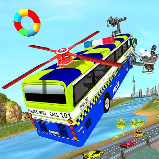 Flying police Bus Public Transport Game 2021 1.3