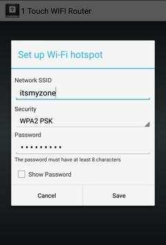 1 Touch WiFi Router screenshot 1